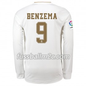 Fußballtrikots Real Madrid Karim Benzema 9 Heim Trikotsatz 2019-2020 Langarm